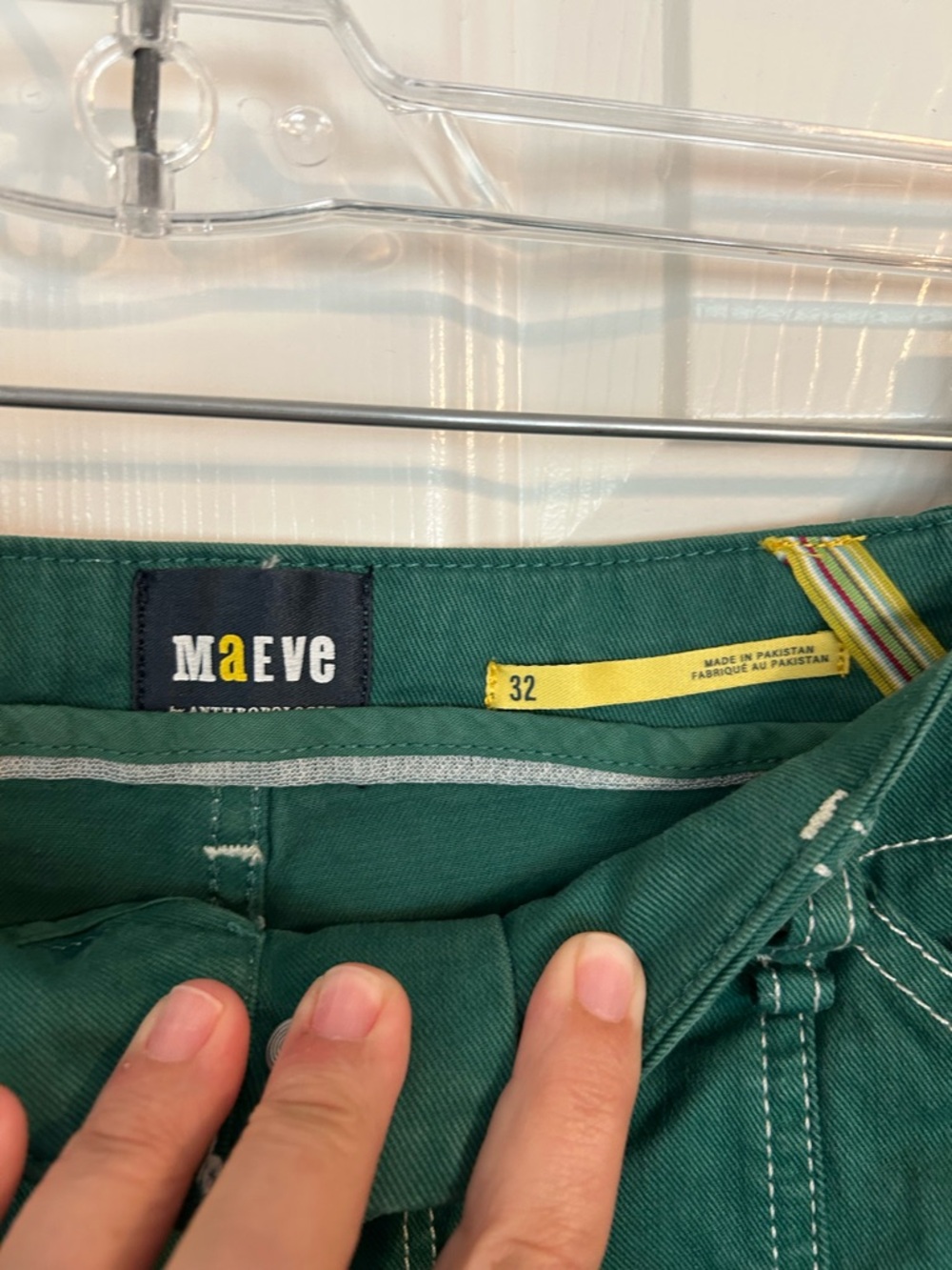 Maeve Wide leg green pants sz 32 - Picture 4 of 9